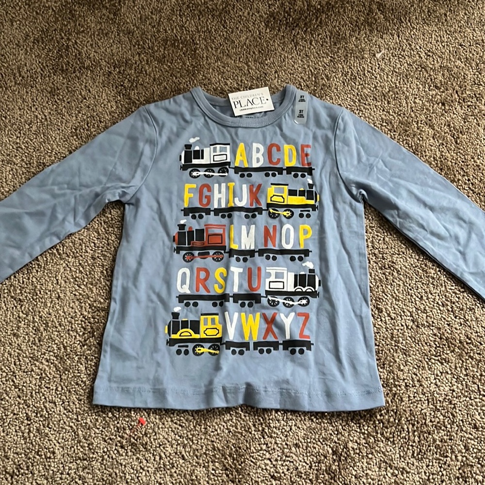 Toddler alphabet long sleeve shirt
